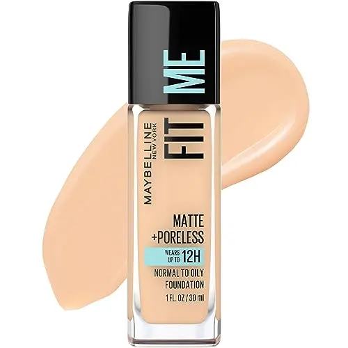 Maybelline Fit Me Matte + Poreless foundation for oily skin and large pores