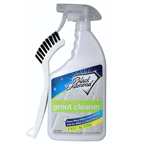 Black Diamond ultimate grout cleaner bottle with brush