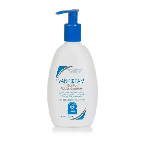 Vanicream Gentle Facial Cleanser with pump dispenser in white bottle