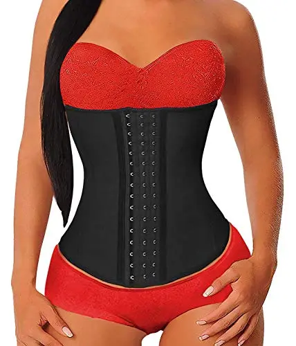 YIANNA latex waist trainer with hook and eye closure