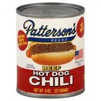 Pattersons Hot Dog Chili can