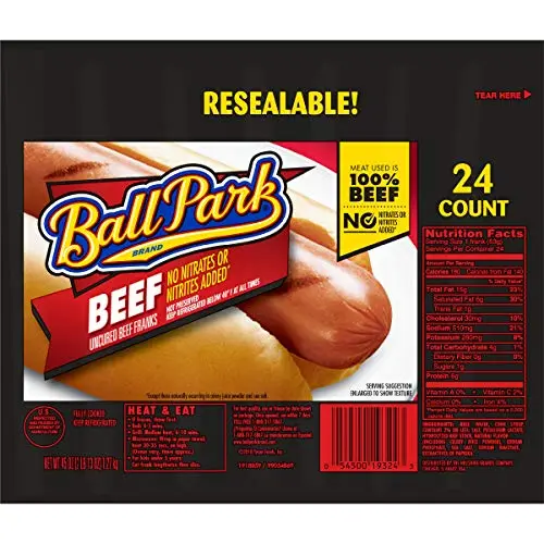 Ball Park original beef hot dogs for everyday meals