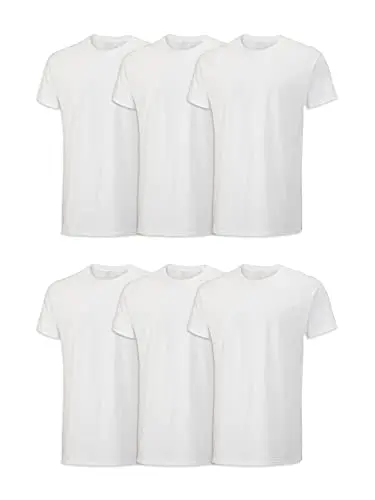 Fruit of the Loom men's white stay tucked crew t-shirt undershirt
