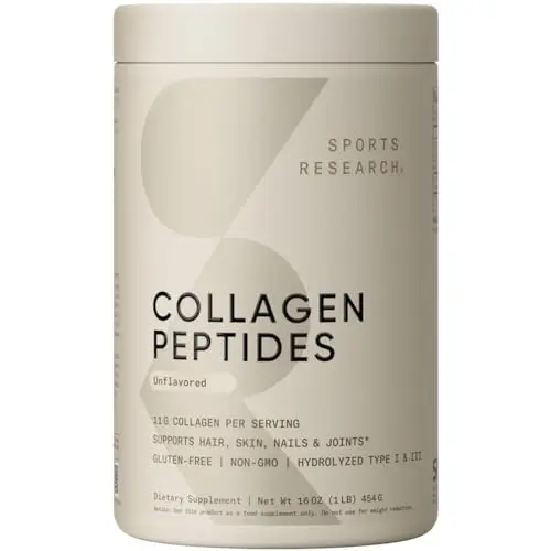 Sports Research Collagen Peptides powder canister