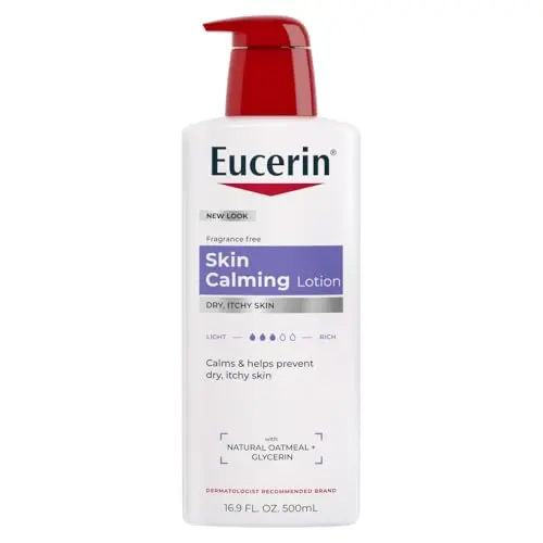 Eucerin Skin Calming Lotion bottle with pump dispenser