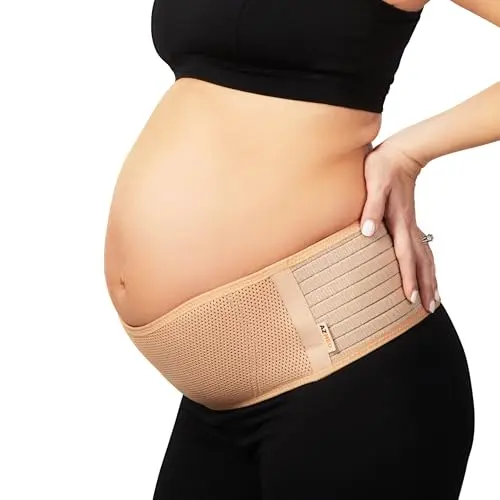 AZMED adjustable maternity belt for back and hip support during pregnancy