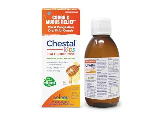 Boiron Chestal Honey Children's Cough Syrup bottle with honey formula