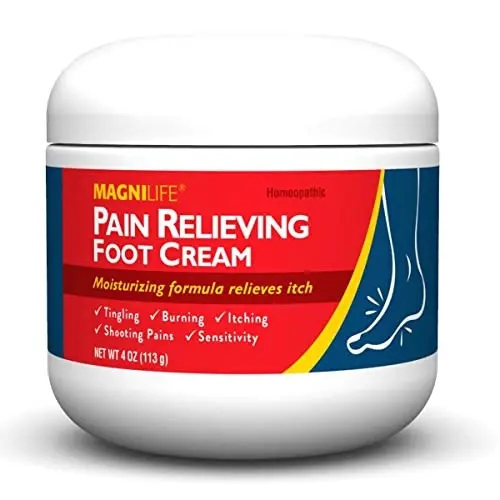 MagniLife pain relieving foot cream container