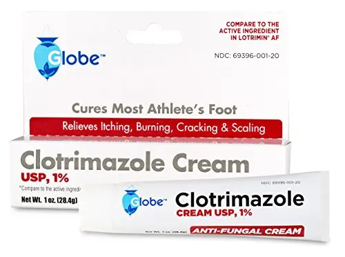 Globe clotrimazole antifungal cream tube for ringworm