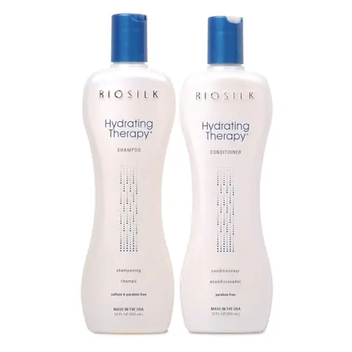 Biosilk Hydrating Therapy Shampoo and Conditioner set for coarse hair