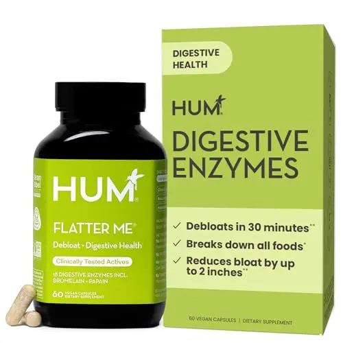 HUM Flatter Me digestive enzymes bottle