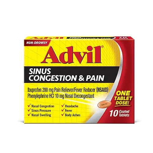 Advil Sinus Congestion and Pain relief tablets