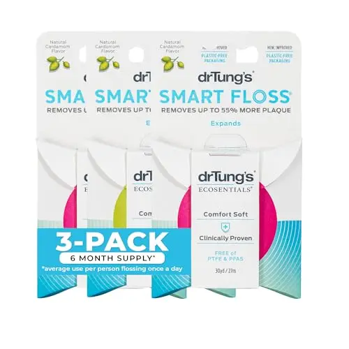 DrTung's Smart Floss expanding dental floss for tight teeth
