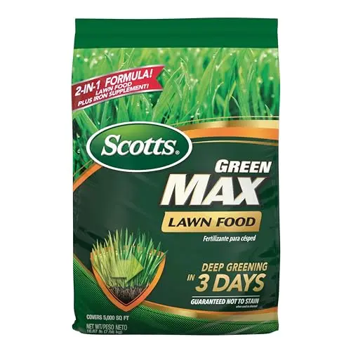 Scotts Green Max Lawn Food bag with iron supplement