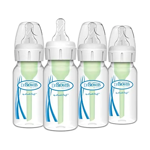 Dr. Brown's narrow anti-colic baby bottle with internal vent system