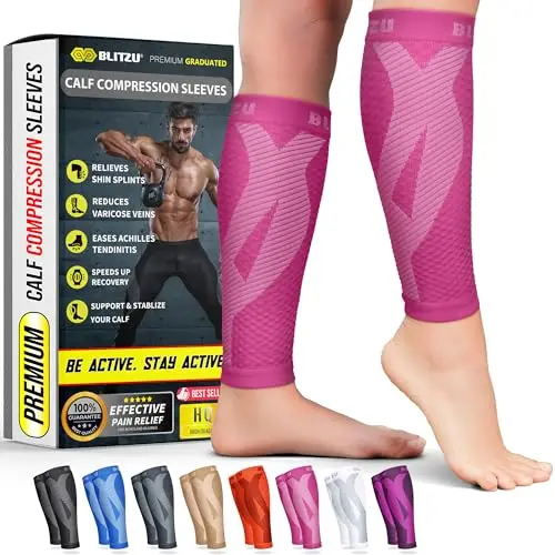 BLITZU calf compression sleeves for shin splints