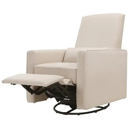 DAVINCI Piper swivel glider recliner in cream color