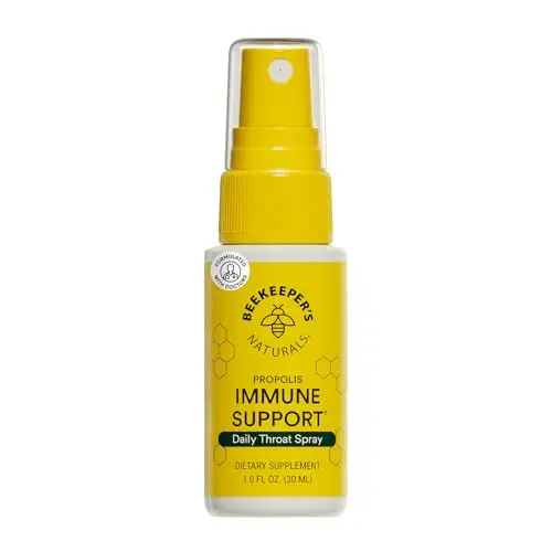 Beekeeper's Naturals propolis throat spray for immune support