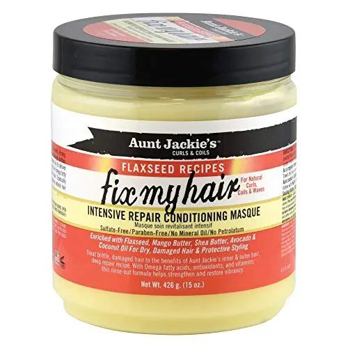 Aunt Jackie's Flaxseed Recipes deep conditioning masque jar