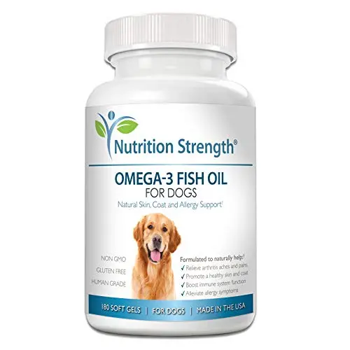 Nutrition Strength omega-3 fish oil soft gels for dogs