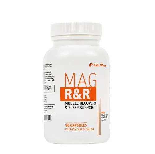 SaltWrap Mag R&R magnesium glycinate capsules for nighttime leg cramps