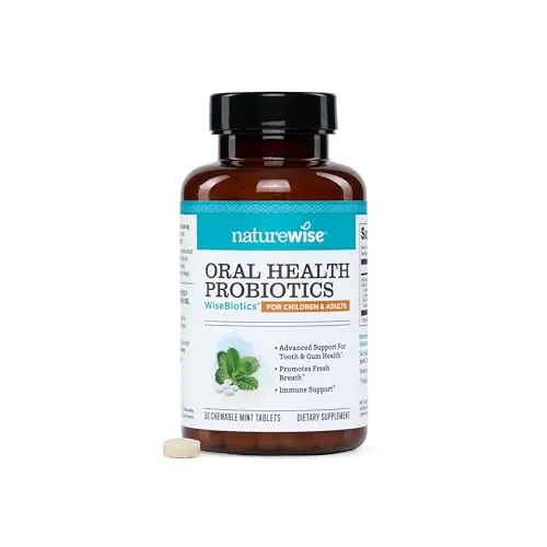NatureWise Oral Probiotics chewable tablets in mint