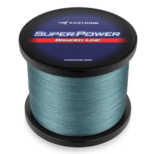 KastKing Superpower braided fishing line spool in low-vis gray color