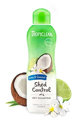 TropiClean Deshedding Dog Shampoo with lime and coconut scent