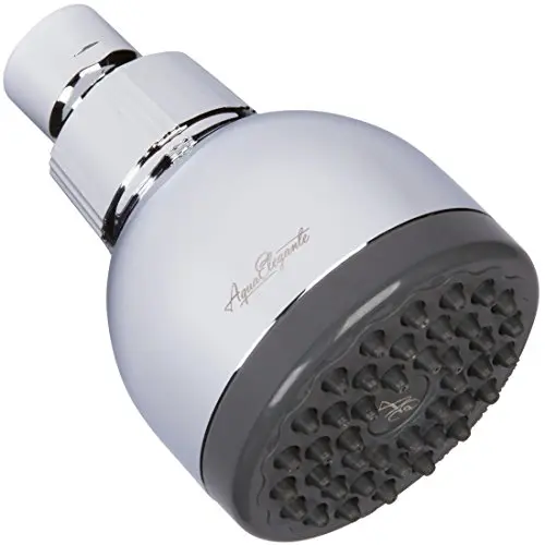 Aqua Elegante chrome shower head with minimalist round design