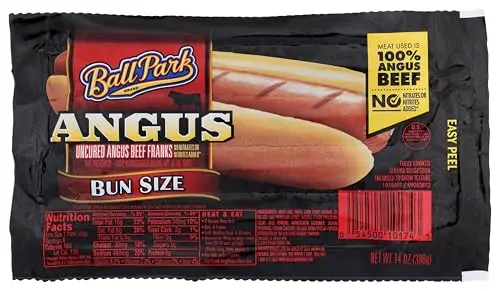 Ball Park Angus beef hot dogs with premium quality