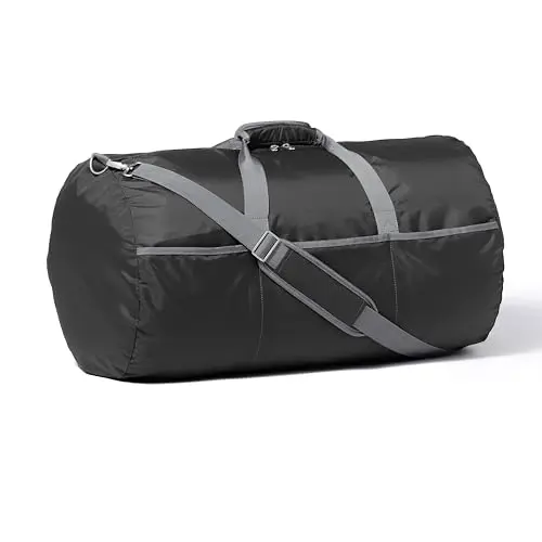 AMAZON BASICS black extra large foldable duffle bag with pockets