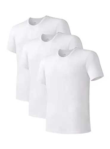 DAVID ARCHY bamboo rayon white t-shirt with stretch fit