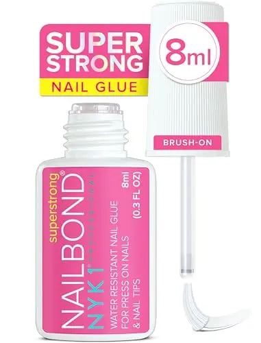 NYK1 brush-on nail glue with precision applicator