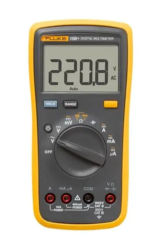 Fluke 15B+ digital multimeter for residential electrical applications