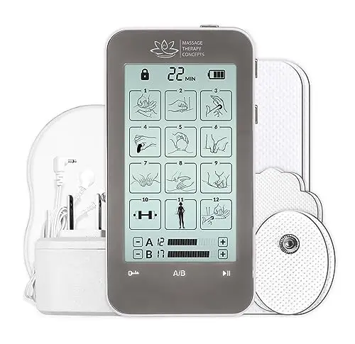 Massage Therapy Concepts TENS unit with touchscreen display