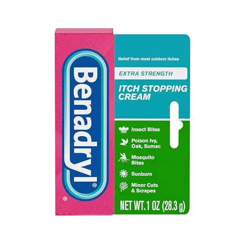 Benadryl Extra Strength anti-itch cream tube for insect bites