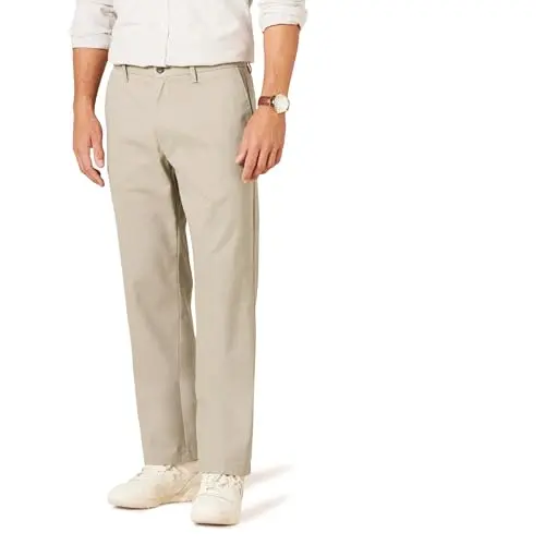 Amazon Essentials classic-fit wrinkle-resistant chino pants in khaki brown color