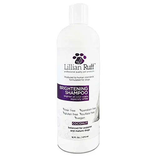 Lillian Ruff Whitening Shampoo for dogs with aloe and coconut oil