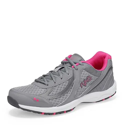 Ryka Dash 3 women's walking shoes in grey and pink