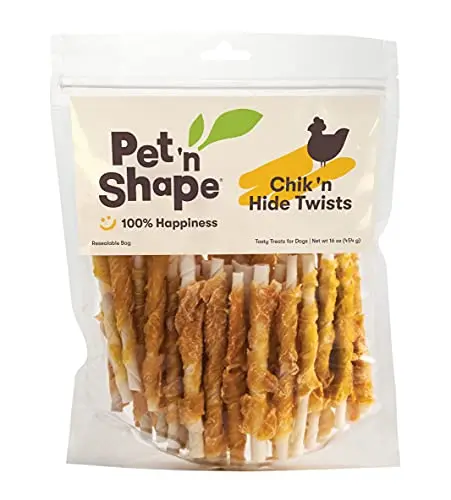 Pet 'n Shape chicken wrapped rawhide dog twists