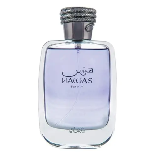 RASASI Hawas men's perfume in elegant grey bottle