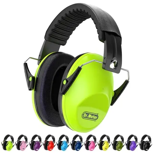Dr.meter EM100 kids hearing protection earmuffs in green