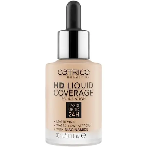 Catrice HD Liquid Coverage foundation bottle with dropper