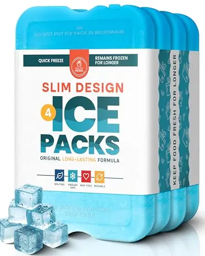 Healthy Packers slim reusable ice packs for coolers and lunch boxes
