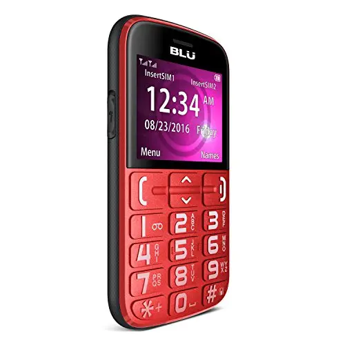 BLU Joy unlocked basic phone with large buttons for seniors