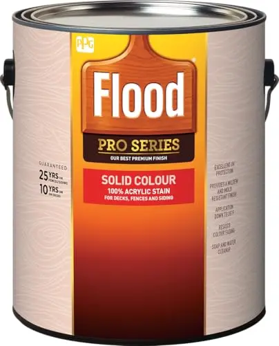 Flood Cedar Solid Pro exterior wood stain in 1-gallon container