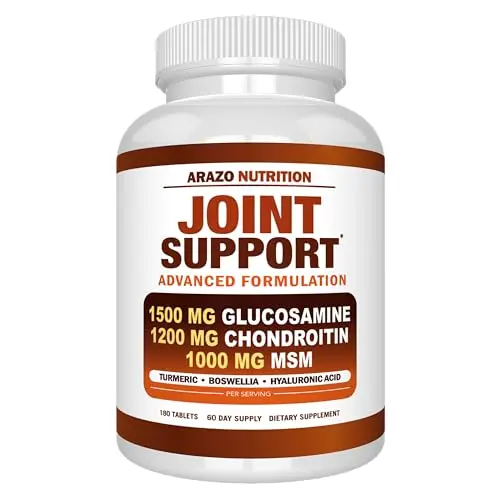 Arazo Nutrition glucosamine chondroitin turmeric MSM joint tablets