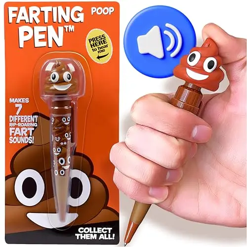 GREEN STRAW farting poop pen with sound effects and writing function