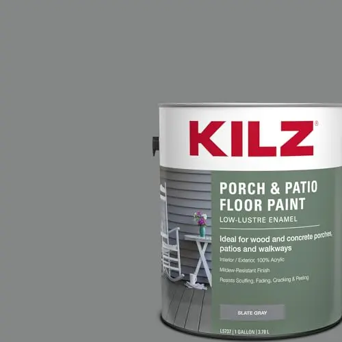 KILZ low-lustre enamel porch and patio floor paint in slate gray