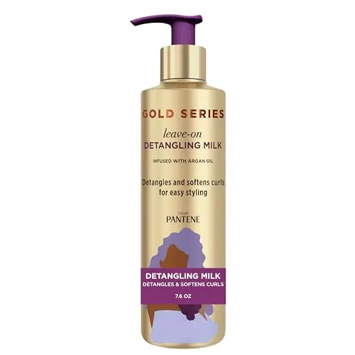 Pantene Gold Series Detangling Milk bottle for curly hair